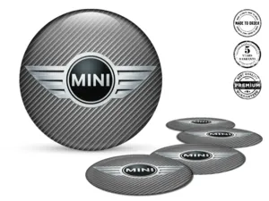 Mini Cooper Decalcomania Ruota Marca Etichette Cupola Pregiate